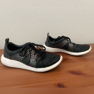 Womens CLARKS Artisan Cowley Faye Black Lace Up Shoes